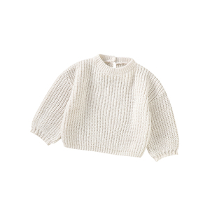 Mimixiong vente en gros de pulls en tricot épais de couleur unie douce faits à la main pour tout-petits bébé vêtements tricotés pull pour fille garçon Ropa <span class=keywords><strong>Bebe</strong></span> - Product Image 5