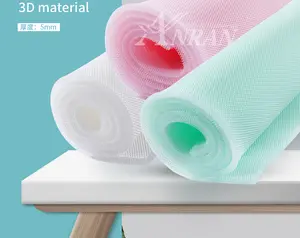 Oeko-tex cấp giấy chứng nhận 5mm Độ dày mềm 3D lưới dệt kim Spacer Chất liệu vải cho ứng dụng y tế công nghệ dệt anran