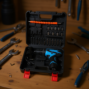 Kit de mini-perceuse Myrva 10 mm 18 V 21 V, alimenté par batterie, vitesse variable, mandrin sans clé, avec 24 accessoires pour le perçage DIY - Product Image 2