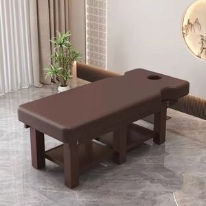 Table de massage multifonctionnelle en bois massif pour salon de beauté, extension de cils, physiothérapie, clinique, orthopédie - Product Image 4