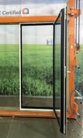 Fenêtre à battant basculant à triple vitrage, à rupture de pont thermique, en aluminium, à verre trempé, à économie d'énergie, de profil mince
