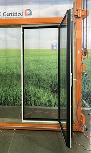 Fenêtre à battant basculant à triple vitrage, à rupture de pont thermique, en aluminium, à verre trempé, à économie d'énergie, de profil mince - Product Image 4