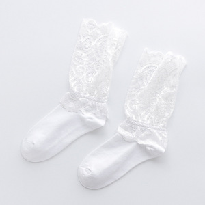 Koreanischer Trend Mid - Long Tube Lace Pile Schöne Teen Girls Socken - Product Image 5
