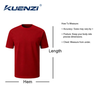Camisetas Kuenzi RTS de Alta Calidad con Logotipo Personalizado, Corte Regular, 100% Algodón, 210 g/m², Suaves y Transpirables, Tallas Grandes, Cuello Redondo para Hombre