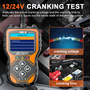 ANCEL AS200 PRO <span class=keywords><strong>OBDII</strong></span> Scanner Herramienta de escaneo de diagnóstico automático con prueba de batería y motor de verificación Garantía de 1 año - Product Image 3
