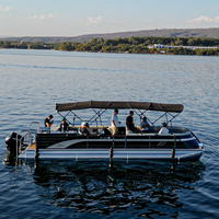 Bateau de luxe en aluminium pour la voile sportive, avec lit de soleil, barbecue, soudé à la main, commande tactile, moteur hors-bord de 30 pieds, tourisme et divertissement
