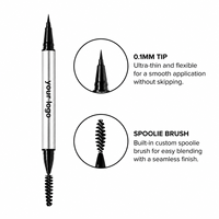 Crayon à sourcils liquide naturel anti-transpiration, double embout, longue tenue, marque privée