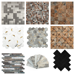 Azulejos Adhesivos para Baño y Cocina, Resistentes al Agua, Negros, Autoadhesivos, de PVC, Mosaico, para Paredes Interiores y Sala de Estar, Fáciles de Instalar - Product Image 5