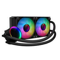 AGB 240mm Refroidisseur d'eau pour ordinateur de jeu Refroidisseur liquide CPU Boîtier de jeu Ventilateur de refroidissement par eau 240mm