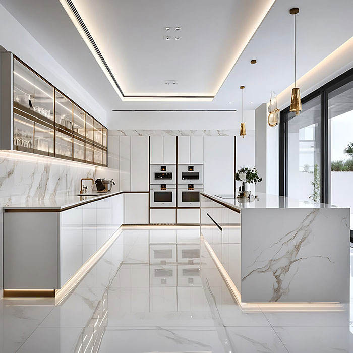 Cuisine blanc brillant