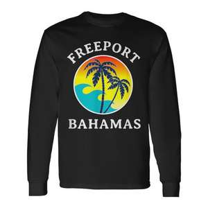 T-shirt à manches longues Freeport Bahamas Ensemble assorti pour les vacances en famille - Product Image 1