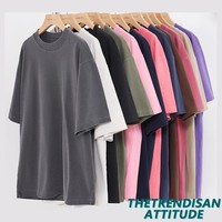 Vente en gros, promotion : Sweat-shirt unisexe surdimensionné et ample, 350 g/m², 100 % coton tricoté, anti-plis, épaules tombantes, personnalisable, vierge