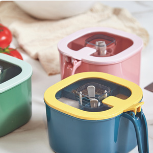 <b>Kitchen</b> Four Compartment Plastic Seasoning <b>Container</b> With Spoon Flip Top Lid Airtight For Solid Seasonings <b>Storage</b> - Product Image 3