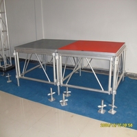 Scène portable en aluminium, hauteur réglable, scène de performance