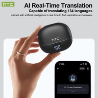 Écouteurs Bluetooth V6.0 HTC NE47 AI, écouteurs sans fil sportifs OWS, traduction AI, écouteurs confortables, super basses, écouteurs ouverts
