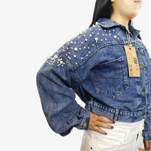 Chaquetas Vaqueras con Decoración de Cuentas Estilo <span class=keywords><strong>Punk</strong></span> de Fábrica Oem para Damas - Product Image 6