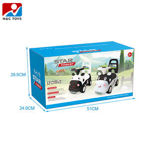 Hochwertiges Cartoon-Kuh-Rutschauto für Kinder mit Sound, Hupe und Lenkrad aus Kunststoff für 2 bis 4 Jahre - Product Image 4