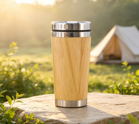 Mug de voyage isotherme en acier inoxydable, logo personnalisé gravé au laser, cadeau écologique, portable, pour le camping, le bureau, l'extérieur, tasse à eau
