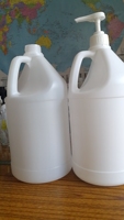 Bouteille en plastique blanche de 1 gallon, bidon en HDPE, conteneur de 1,5 L