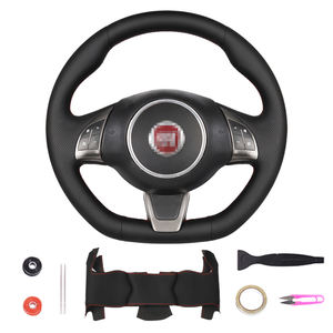 Cubierta de cuero para <span class=keywords><strong>volante</strong></span>, accesorios interiores deportivos, color personalizado para <span class=keywords><strong>Fiat</strong></span> - Product Image 1