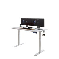 Cadre de bureau électrique moderne en acier, double moteur, réglable en hauteur sur 3 niveaux, base assis-debout, colonne de levage pour bureau et domicile