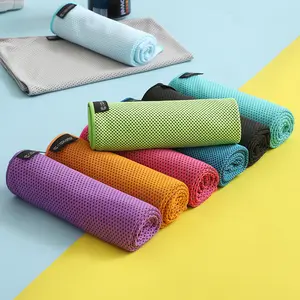 Custom Logo Hot Stamping Quick Dry Ice Cooling Microfiber Sports Gym Towel Fitness Yoga Towels
