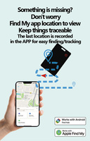 Pelacak Kartu Sistem Ganda Bersertifikasi MFi, Smart Tag Finder, Bekerja dengan Apple Find My dan Google Find Hub untuk Dompet, Kunci, dan Bagasi