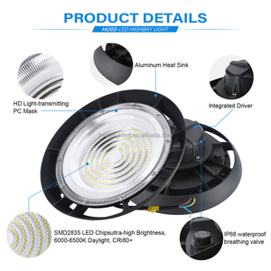100w 3CCT UFO Led Suspension Lumière 100w 150w 200w 300w Led Industrielle Haute <span class=keywords><strong>Baie</strong></span> avec Aluminium Moulé Sous Pression - Product Image 5