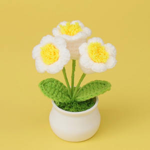 Gran oferta, girasol de ganchillo, flor de lirio del valle, <span class=keywords><strong>flores</strong></span> hechas a mano, patrón de ganchillo para graduación, Navidad, Año Nuevo chino - Product Image 1