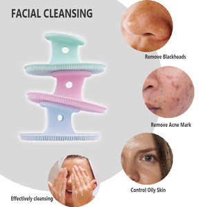 Nhỏ Màu Hồng Thân Thiện Với Môi Silicone Mặt Bàn Chải Tẩy Tế Bào Chết Tắm Bàn Chải Bọt Biển & Chà Cho Làm Sạch Da Mặt - Product Image 5
