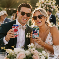 Porte-canette isotherme personnalisé en néoprène écologique pour mariage, 12 oz, pour bière, cadeau de fête, petit format