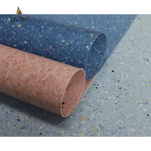 Relle Nhà Cung Cấp Sàn Vinyl Linoleum Đồng Nhất PVC Lành Mạnh Chuyên Nghiệp Trong Nhà Chống Cháy Chống Vi Khuẩn Hiện Đại