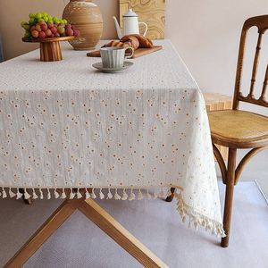 Premium polyester Cotton <strong>Tablecloth</strong> Crochet Fancy Design Ideal for Dining <strong>Tables</strong> LB1708 - Product Image 4