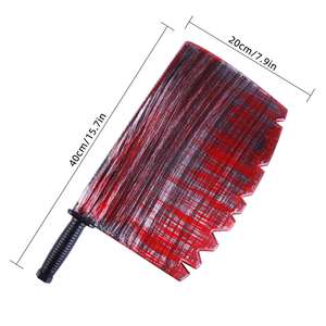 Fournitures pour fête d'Halloween, armes en plastique, accessoires de déguisement effrayants, couteau de boucher sanglant, hachette - Product Image 2