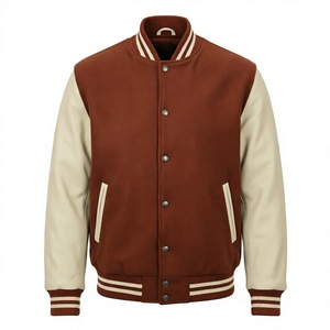 Wholesale Plus Size <b>Varsity</b> <b>Bomber</b> <b>Jacket</b> <b>Men</b> Unisex Custom Embroidery Baseball Letterman High Street Windproof Breathable - Product Image 4