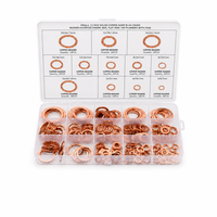 280pcs Brass Sealing Gasket Washer Kit Assortment-Plain Finish 8mm ID M6 Screw Size for Heavy Industry Automotive Use (XZW