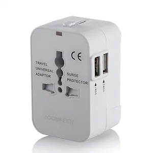 Ports Universal All In 1 Worldwide Travel Adapter Wall Charger AC Power Plug USB Charging Ports
