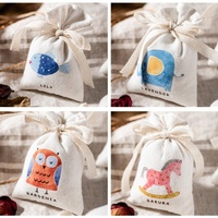 Sachets en lin brodés à la main avec senteurs et couleurs personnalisées - Désodorisant pour la maison et la voiture et emballage d'aromathérapie