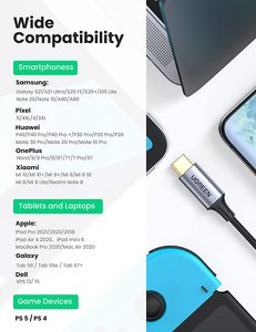 UGREEN <span class=keywords><strong>Cable</strong></span> de <span class=keywords><strong>Audio</strong></span> USB C <span class=keywords><strong>a</strong></span> RCA Tipo C <span class=keywords><strong>a</strong></span> 2RCA Adaptador de enchufe de conector macho <span class=keywords><strong>Cable</strong></span> de amplificador de altavoz estéreo <span class=keywords><strong>auxiliar</strong></span> de coche - Product Image 6
