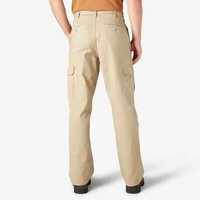 Pantalon de travail cargo décontracté pour homme, coupe ample, kaki, résistant, élégant, pour l'extérieur, avec fermeture éclair amovible
