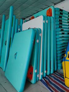 Plateforme <span class=keywords><strong>de</strong></span> pêche gonflable à grande flottabilité, tapis <span class=keywords><strong>de</strong></span> pêche pliable en drop-stitch, ponton compatible avec moteur hors-bord - Product Image 6