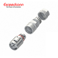 Conector de Cable Eléctrico de 3 Polos y 10A, Conexión Rápida Hembra, Montaje en Cable, Protección IP68, Aplicación de Iluminación