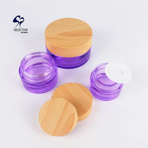 Envase Cosmético de Bambú Personalizado Shuangyu SY-C5092, Tarro de Vidrio Esmerilado <span class=keywords><strong>Morado</strong></span> de 5g/15g/30g/50g con Pulverizador y Tapa de Bambú - Product Image 4