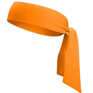 Bandeau de sport unisexe en polyester orange uni, largeur 4,5 cm, respirant, antidérapant, pour activités de plein air et tennis, universel - Product Image 1