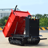 Kostenloser Versand Mini-Raupendumper, hydraulischer Diesel-Kipptransporter, multifunktionale Raupen-Schubkarre, selbstladender Mni-Dumper
