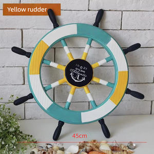 Decoración del hogar náutico HYA06 ganchos barco <span class=keywords><strong>timón</strong></span> pared <span class=keywords><strong>timón</strong></span> de madera - Product Image 5