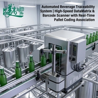 Solution automatisée de traçabilité des boissons : capture des codes DataMatrix sur les bouteilles, des codes-barres sur les cartons et des codes de palettes avec association en temps réel