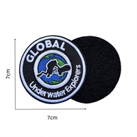 Écussons brodés auto-agrippants GUE Global Diving Organization, badges de sport personnalisés avec logo, thermocollants pour vêtements, sacs à dos et chapeaux