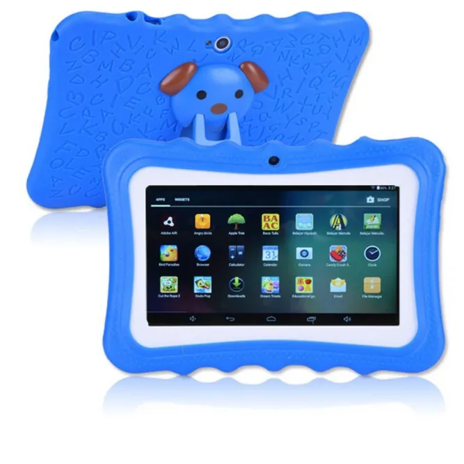 Niños 7 pulgadas Quad Core cámaras duales niños tableta Android aprendizaje tableta educativa para niños juguete para regalo