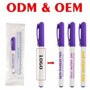 KHY Chirurgische Huidmarkeringspen, Professionele Steriele Tip Tattoo Stencil Markeringspen met Papierliniaal - Product Image 4